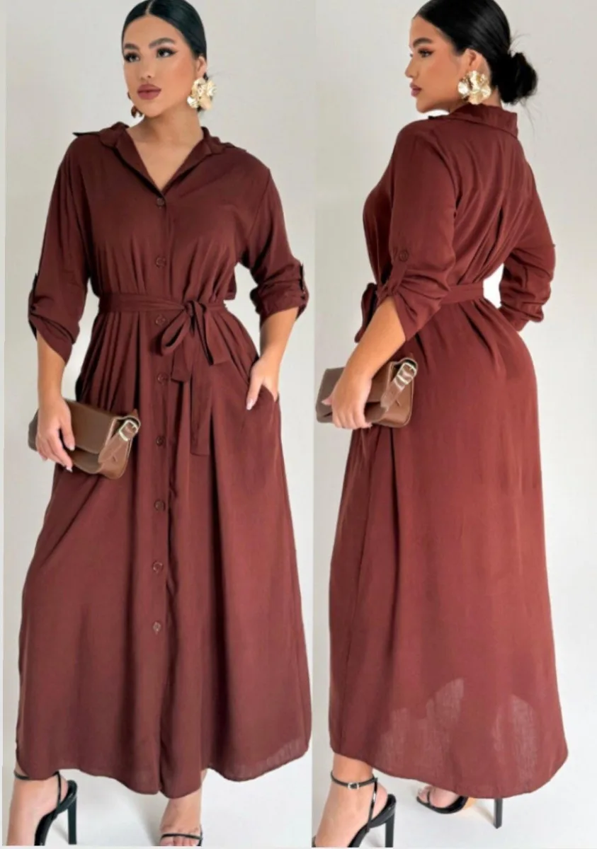 Vestido Longo Estilo Chemise