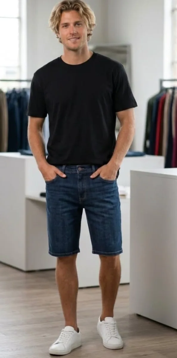 Bermuda Jeans Masculina Azul Escuro