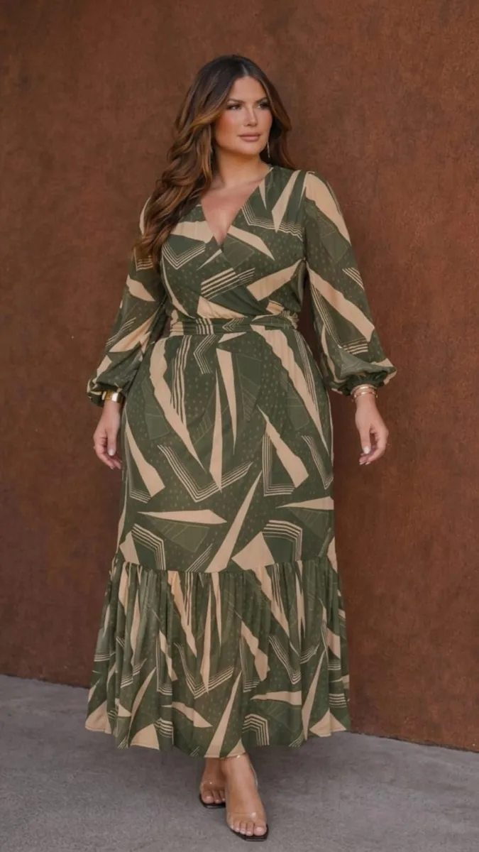 Vestido Longo Estampado.