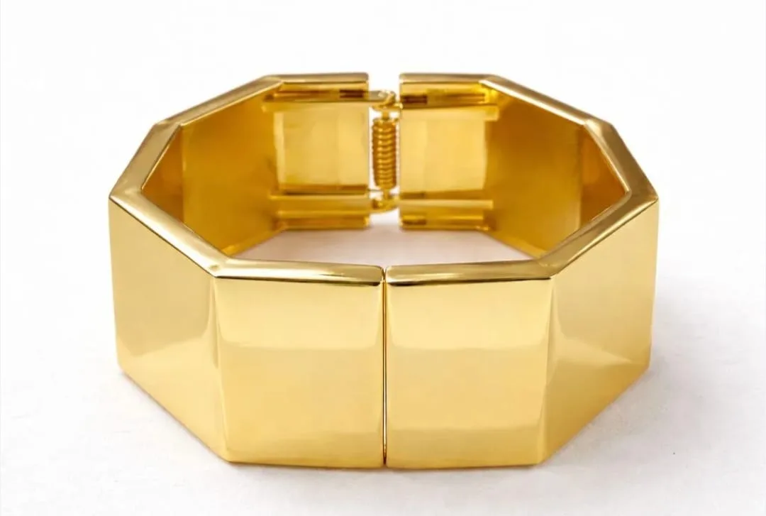 Pulseira Dourada Geométrica