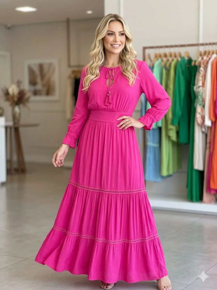 Vestido Longo Pink