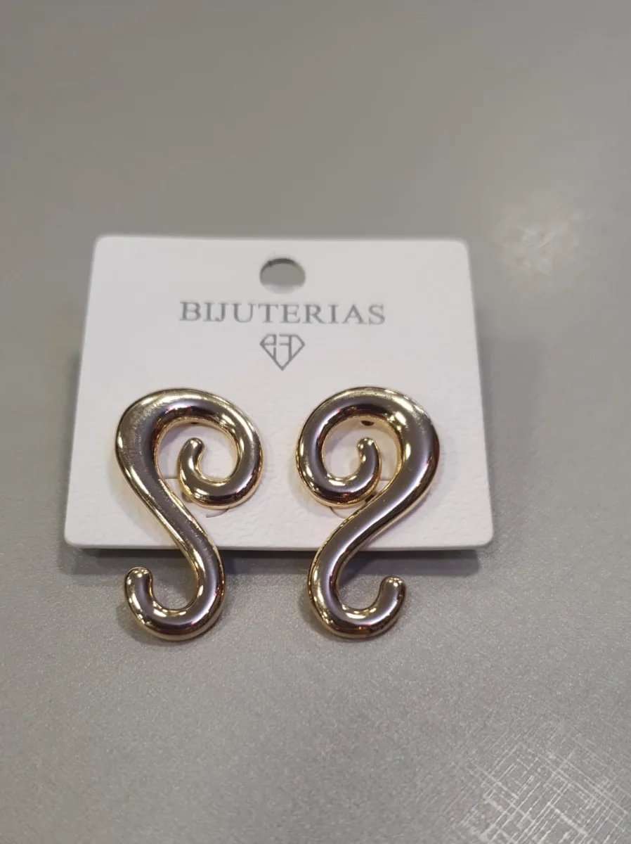 Brinco Dourado Espiralado